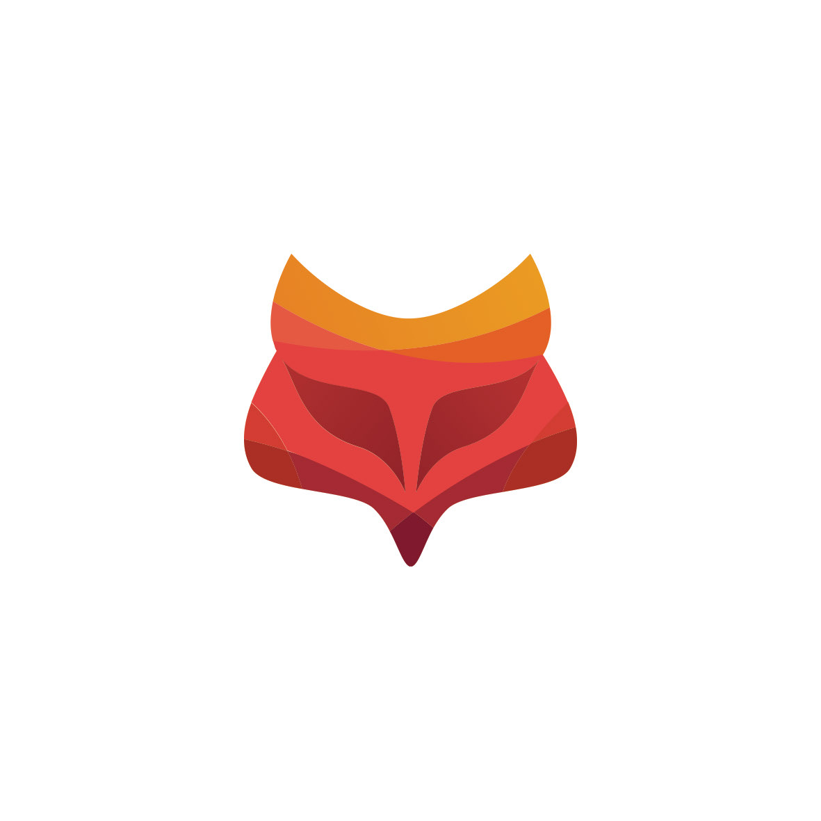 Fox & Flower shape Logo Design